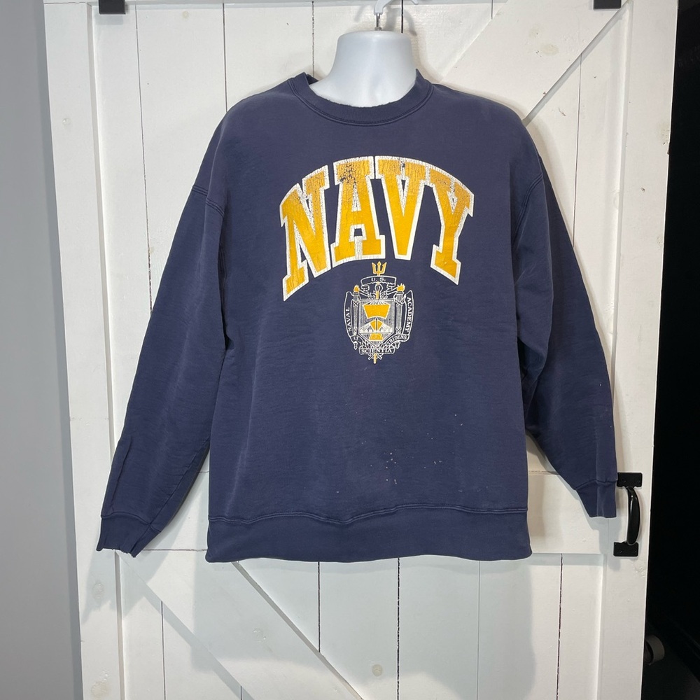 Yellow and Blue NAVY Crew Neck Sweatshirt Naval Academy